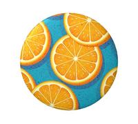 FEYUNYAN Badge durable pour vestes, sacs, cadeaux, badges de collection en fer blanc vif pour événements, enseignants, amis, insigne rond de fruits d'orange frais, alternative aux patchs