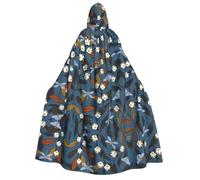 FEYUNYAN Cape à capuche pour adultes, cape d'Halloween nature sauvage, accessoire de costume gothique, sorcière, vampire, fermeture à nouer réglable, cape en polyester doux pour cosplay et fêtes
