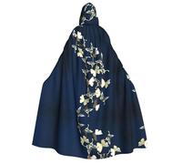 FEYUNYAN Cape à capuche pour adultes, cape d'Halloween papillon métallique, accessoire de costume gothique, sorcière, vampire, fermeture à nouer réglable, cape en polyester doux pour cosplay et fêtes