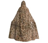 FEYUNYAN Cape à capuche pour adultes, cape d'Halloween Petoskey Stone, accessoire de costume de sorcière gothique, vampire, fermeture à nouer réglable, cape en polyester doux pour cosplay et fêtes