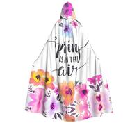 FEYUNYAN Cape à capuche pour adultes, cape d'Halloween « Spring Is In The Air » - Accessoire de costume gothique de sorcière vampire - Fermeture à nouer réglable - Cape en polyester doux pour cosplay