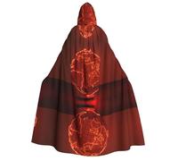 FEYUNYAN Cape à capuche pour adultes, cape électrique d'Halloween, accessoire de costume de sorcière gothique, vampire, fermeture à nouer réglable, cape en polyester doux pour cosplay et fêtes