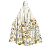 FEYUNYAN Cape à capuche pour adultes, enterrement de vie de jeune fille, papillon, fleurs, accessoire de costume gothique, sorcière, vampire, fermeture à nouer réglable, cape en polyester doux pour