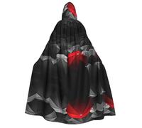 FEYUNYAN Cape à capuche pour adultes, parapluies de tristesse et de tempête, Halloween, accessoire de costume de sorcière gothique, vampire, fermeture à nouer réglable, cape en polyester doux pour