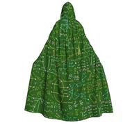 FEYUNYAN Cape à capuche pour adultes, Question mathématique, Halloween, accessoire de costume de sorcière gothique, vampire, fermeture à nouer réglable, cape en polyester doux pour cosplay et fêtes
