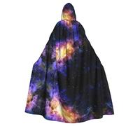 FEYUNYAN Cape d'Halloween effrayante pour adultes, cape à capuche galaxie dans l'univers, cape gothique, sorcière, vampire, robe à capuche, cordon de serrage réglable pour Halloween, fête, cosplay