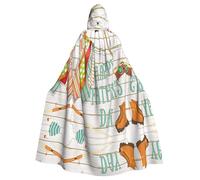 FEYUNYAN Cape d'Halloween effrayante pour adultes, cravates, chaussures, appareil photo, canne à pêche, cape à capuche, cape gothique, sorcière, vampire, robe à capuche, cordon de serrage réglable