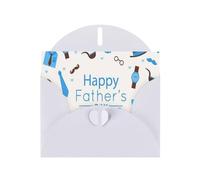 FEYUNYAN Cartes de vœux pour toutes les occasions avec enveloppe blanche, fête des pères, amour papa, cartes de remerciement vierges à l'intérieur, papier perlé de luxe, cartes vierges respectueuses