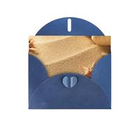 FEYUNYAN Cartes de vœux pour toutes les occasions avec enveloppe bleue, sable de coquillage, intérieur vierge, papier perlé de luxe, cartes vierges respectueuses de l'environnement pour mariage