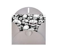 FEYUNYAN Cartes de vœux pour toutes les occasions avec enveloppe grise, crâne maléfique, intérieur vierge, cartes de remerciement vierges en papier perlé de luxe respectueux de l'environnement pour