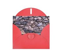 FEYUNYAN Cartes de vœux pour toutes les occasions avec enveloppe rouge, art de mur de pierre solide, intérieur vierge, cartes de remerciement, papier perlé de luxe, cartes vierges respectueuses de