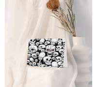 FEYUNYAN Cartes de vœux pour toutes les occasions avec enveloppe vert foncé, crâne maléfique, intérieur vierge, cartes de remerciement vierges en papier perlé de luxe respectueux de l'environnement