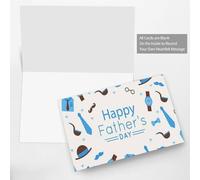 FEYUNYAN Cartes de vœux pour toutes les occasions avec enveloppe vert foncé, fête des pères, amour papa, cartes de remerciement vierges à l'intérieur, papier perlé de luxe respectueux de