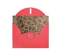 FEYUNYAN Cartes de vœux toutes occasions avec enveloppe rouge, pierre Petoskey, intérieur vierge, cartes de remerciement, papier perlé de luxe, cartes vierges respectueuses de l'environnement pour