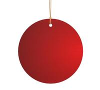 FEYUNYAN Décoration de Noël ronde en aluminium à suspendre, arbre de Noël, décoration à suspendre pour cheminée, fête, vacances, maison, festival, pendentif cercle festif à rayures rouges avec corde