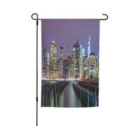 FEYUNYAN Drapeau de jardin double face 45 x 30 cm, drapeaux de jardin de la ville de New York pour l'extérieur, toutes saisons, bannière décorative pour porche, terrasse, pelouse, drapeaux de maison