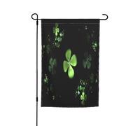 FEYUNYAN Drapeau de jardin double face 45 x 30 cm, drapeaux de jardin en herbe noire pour extérieur, toutes saisons, bannière décorative pour porche, terrasse, pelouse, drapeaux de maison en polyester