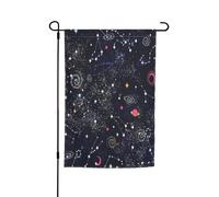 FEYUNYAN Drapeau de jardin double face 45 x 30 cm, drapeaux de jardin étoilés pour extérieur, toutes saisons, bannière décorative pour porche, terrasse, pelouse, drapeaux de maison en polyester