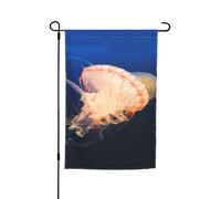 FEYUNYAN Drapeau de jardin double face 45 x 30 cm, drapeaux de jardin méduses 3D pour extérieur, toutes saisons, bannière décorative d'extérieur pour porche, terrasse, pelouse, drapeaux de maison en