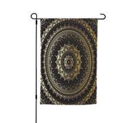 FEYUNYAN Drapeau de jardin double face 45 x 30 cm, drapeaux de jardin ronds pour extérieur, toutes saisons, bannière décorative pour porche, terrasse, pelouse, drapeaux de maison en polyester