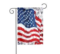 FEYUNYAN Drapeaux de jardin double face 45 x 30 cm, drapeau américain, décoration extérieure vibrante pour terrasse, pelouse, drapeau en polyester durable, bannière décorative résistante aux