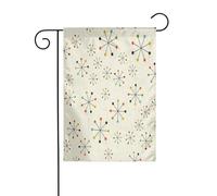 FEYUNYAN Drapeaux de jardin double face 45 x 30 cm, espace géométrique abstrait, décoration extérieure vibrante pour terrasse, pelouse, drapeau en polyester durable, bannière décorative résistante aux