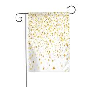FEYUNYAN Drapeaux de jardin double face 45 x 30 cm, motif étoiles de rêve épargnées, décoration extérieure vibrante pour terrasse, pelouse, drapeau en polyester durable toutes saisons, bannière