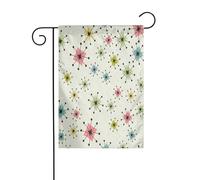 FEYUNYAN Drapeaux de jardin double face 45 x 30 cm, motif étoiles, décoration extérieure vibrante pour terrasse, pelouse, drapeau en polyester durable, bannière décorative résistante aux intempéries