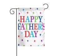 FEYUNYAN Drapeaux de jardin double face 45 x 30 cm, motif étoiles, fête des pères, décoration extérieure vibrante pour terrasse, pelouse, toutes saisons, drapeau en polyester durable, bannière