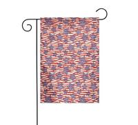 FEYUNYAN Drapeaux de jardin double face 45 x 30 cm, motif étoiles ondulées, décoration extérieure vibrante pour terrasse, pelouse, toutes saisons, bannière décorative résistante aux intempéries pour