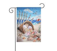 FEYUNYAN Drapeaux de jardin double face 45 x 30 cm, mouette volante, décoration extérieure vibrante pour terrasse, pelouse, toutes saisons, drapeau en polyester durable, bannière décorative pour