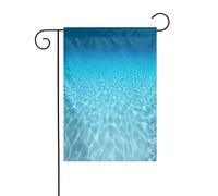 FEYUNYAN Drapeaux de jardin double face 45 x 30 cm, paysage sous-marin tranquille, décoration extérieure vibrante pour terrasse, pelouse, drapeau en polyester durable, bannière décorative résistante