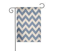 FEYUNYAN Drapeaux de jardin double face 45 x 30 cm, rayures bleues beiges, décoration extérieure vibrante pour terrasse, pelouse, drapeau en polyester durable toutes saisons, bannière décorative pour