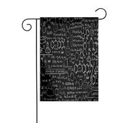 FEYUNYAN Drapeaux de jardin double face 45 x 30 cm, science chimie abstraite, décoration extérieure vibrante pour terrasse, pelouse, toutes saisons, drapeau en polyester durable, bannière décorative