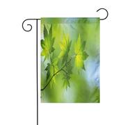 FEYUNYAN Drapeaux de jardin double face 45 x 30 cm, vert naturel, décoration extérieure vibrante pour terrasse, pelouse, toutes saisons, bannière décorative résistante aux intempéries pour jardin