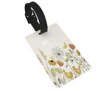 FEYUNYAN Étiquettes de bagage en PVC durable pour valises et sacs, sangle de poignet amovible, porte-étiquette d'identification pour poule, papillons, fleurs, sac à dos pour enfants, étiquette de