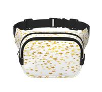 FEYUNYAN Grand sac banane carré, sac banane double couche, sac en sergé résistant à l'eau avec ceinture réglable et poche antivol pour randonnée, cyclisme, étoiles de rêve épargnées, 23 x 16 cm