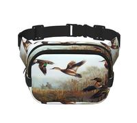 FEYUNYAN Grand sac banane carré, sac banane double couche, sac en sergé résistant à l'eau avec ceinture réglable et poche antivol pour randonnée, cyclisme, chasse, vol sauvage, 23 x 16 cm, Hunting
