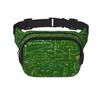 FEYUNYAN Grand sac banane carré, sac banane double couche, sac en sergé résistant à l'eau avec ceinture réglable et poche antivol pour randonnée, cyclisme, questions mathématiques, 23 x 16 cm