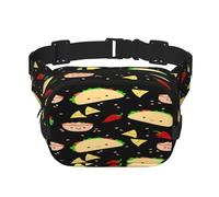 FEYUNYAN Grand sac banane carré, sac banane double couche, sac en sergé résistant à l'eau avec ceinture réglable et poche antivol pour randonnée, cyclisme, fête du mardi, 23 x 16 cm, Fête du mardi