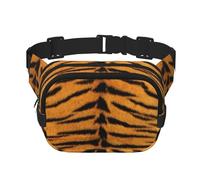 FEYUNYAN Grand sac banane carré, sac banane double couche, sac en sergé résistant à l'eau avec ceinture réglable et poche antivol pour randonnée, cyclisme, style léopard, 23 x 16 cm, Style léopard