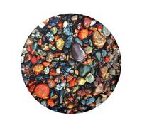 FEYUNYAN Insigne durable pour vestes, sacs, cadeaux, badges de collection en fer blanc vif pour événements, enseignants, amis, pierres de couleur hippie rond, alternative aux patchs thermocollants en