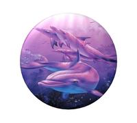 FEYUNYAN Insigne durable pour vestes, sacs, cadeaux, badges de collection en fer blanc vif pour événements, enseignants, amis, dauphins art rond, alternative aux patchs thermocollants en vrac, 1 pièce