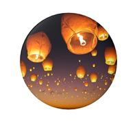 FEYUNYAN Insigne durable pour vestes, sacs, cadeaux, badges de collection en fer blanc vif pour événements, enseignants, amis, lanternes volantes chinoises, insigne rond, alternative aux patchs
