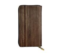 FEYUNYAN Long portefeuille en cuir de qualité supérieure pour femme, organiseur de cartes d'identité de grande capacité avec poche zippée, sac à main à rayures pour femme, long portefeuille pour femme