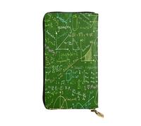 FEYUNYAN Long portefeuille en cuir de qualité supérieure pour femme, organiseur de cartes d'identité de grande capacité avec poche zippée, sac à main pour questions mathématiques, portefeuille long