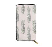 FEYUNYAN Long portefeuille en cuir de qualité supérieure pour femme, organiseur de cartes d'identité de grande capacité avec poche zippée, joli ananas pour femme, portefeuille long pour femme (voyage