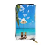 FEYUNYAN Long portefeuille en cuir de qualité supérieure pour femme, organiseur de cartes d'identité de grande capacité avec poche zippée, sac à main pour femme (voyage, bureau, utilisation