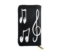 FEYUNYAN Long portefeuille en cuir de qualité supérieure pour femme, organiseur de cartes d'identité de grande capacité avec poche zippée, sac à main pour notes de musique pour femme, long