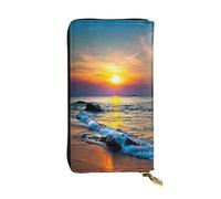 FEYUNYAN Long portefeuille en cuir de qualité supérieure pour femme, organiseur de cartes d'identité de grande capacité avec poche zippée, sac à main pour femme (voyage, bureau, utilisation